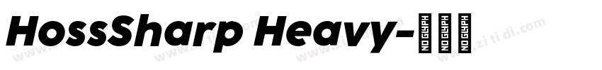 HossSharp Heavy字体转换